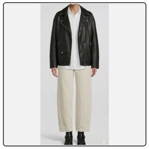 Le Al.X Cream High Waisted Denim Barrel Pants Retail $139.